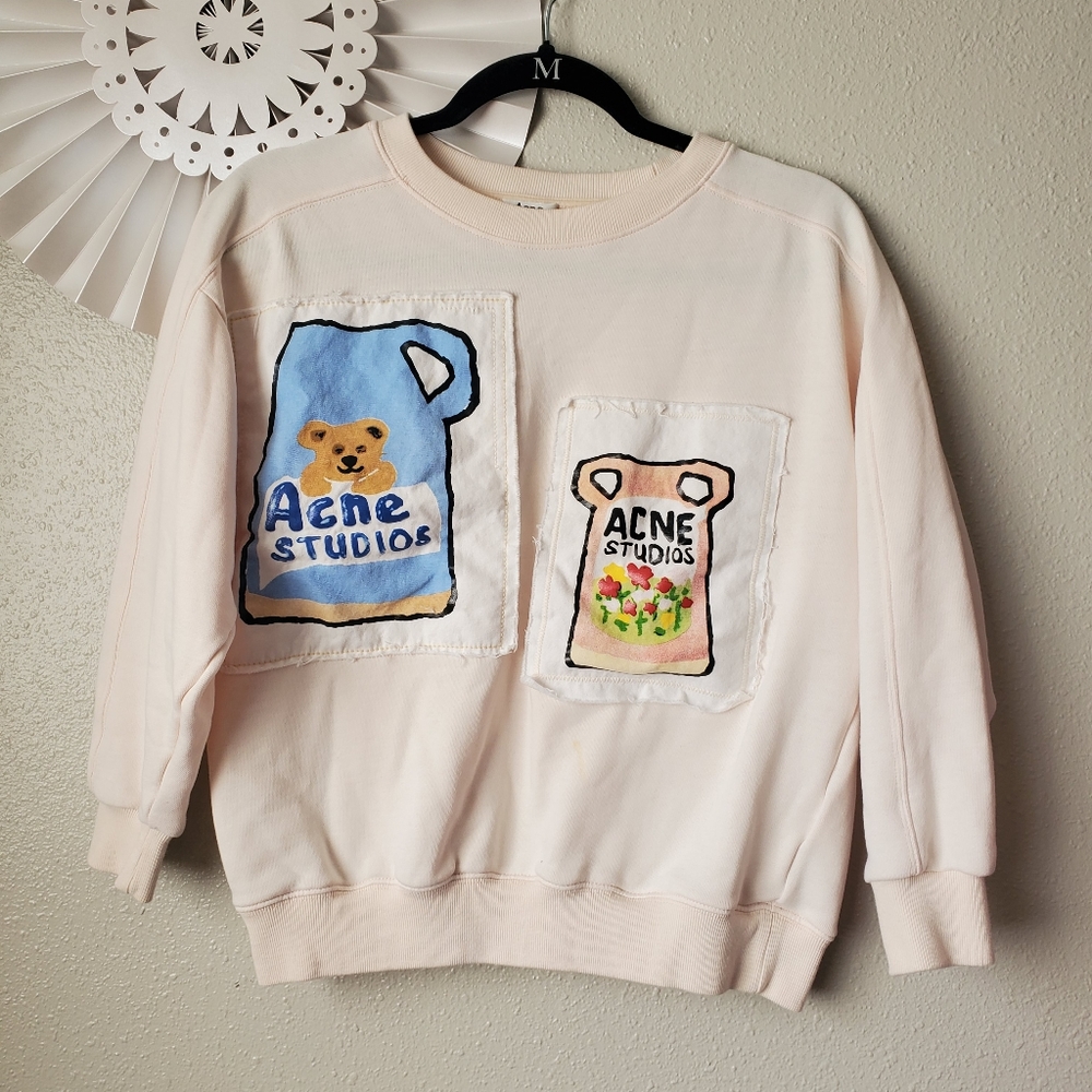 Acne Studios Bear Vase Patch 2020 Grant Levy Lucero Sweatshirt Womens S